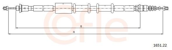 COFLE 92.12.7240 Cable, manual transmission PALIO 1.3 JTD Multijet (178BYE1AAT) 69 PS Diesel