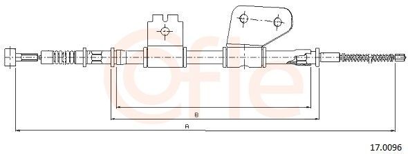 COFLE 92.12.7241 Cable, manual transmission PALIO 1.3 JTD Multijet (178BYE1AAT) 69 PS Diesel