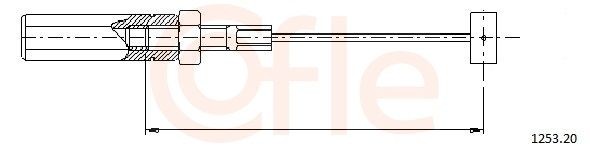 COFLE Throttle cable Article number: 92.1253.20 cheaply