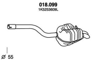 PEDOL Rear silencer Article number: 018.099 cheaply