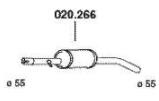 PEDOL Middle silencer Article number: 020.266 cheaply