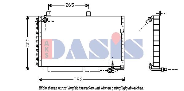 AKS DASIS Air conditioning condenser Article number: 482170N cheaply