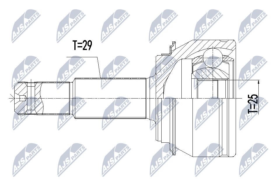 NTY Joint kit, drive shaft Article number: NPZ-RE-061 cheaply