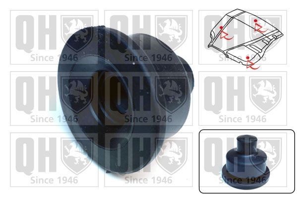 QUINTON HAZELL EM4924 Buffer, engine cover ESPACE 2.0 dCi (JK01, JK02, JK1J, JK1K, JK1H) 150 PS Diesel