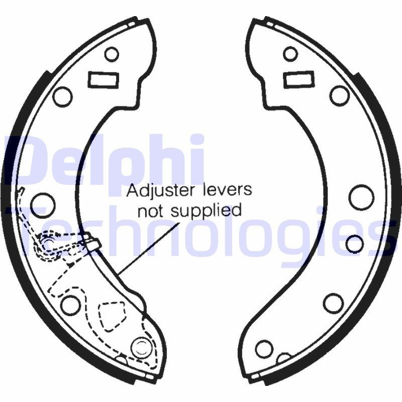 DELPHI Brake Shoe Set Article number: LS1206 cheaply