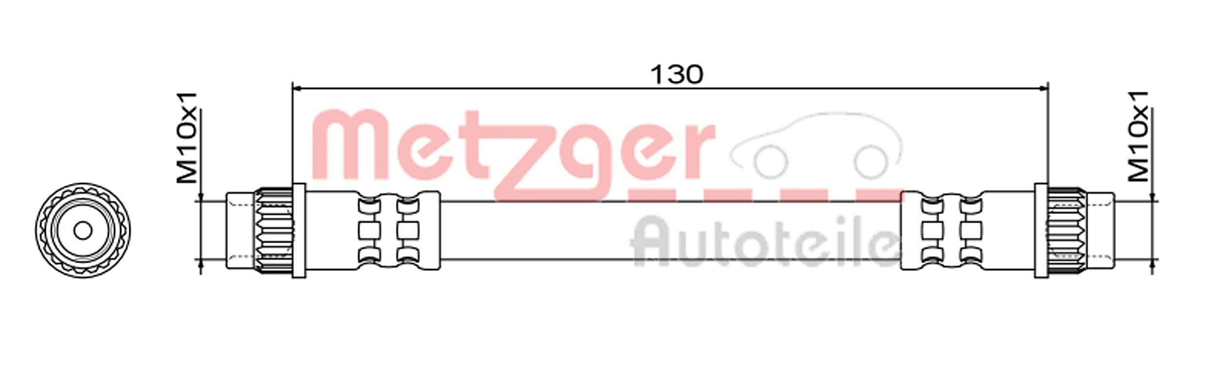 METZGER Brake hose Article number: 4111837 cheaply