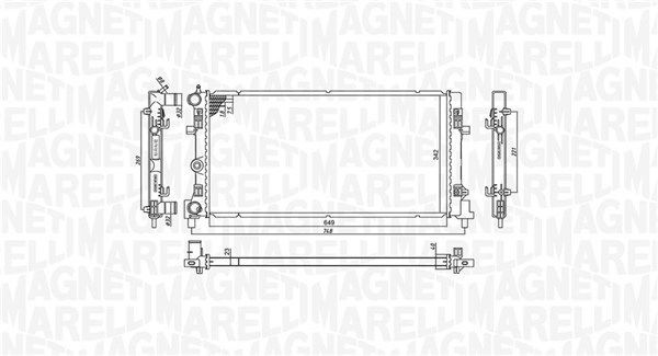MAGNETI MARELLI Air conditioning condenser Article number: 350203451000 cheaply