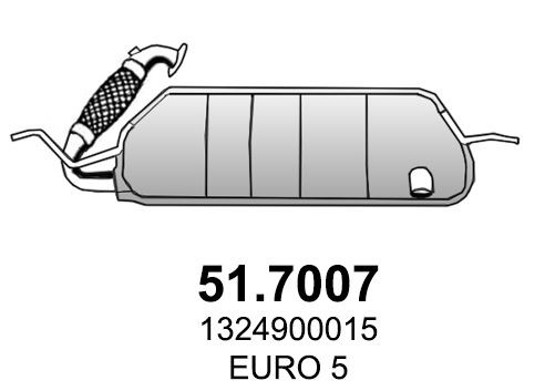 ASSO Rear silencer Article number: 51.7007 cheaply