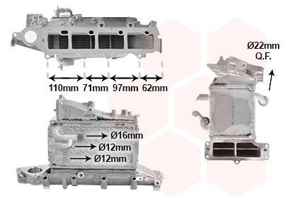 VAN WEZEL Intercooler Article number: 58014712 cheaply