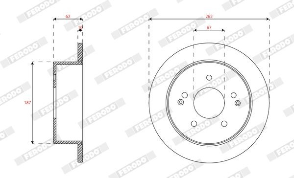 FERODO Brake disc Article number: DDF1993C cheaply