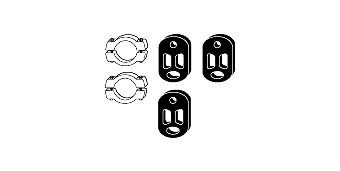 HJS Exhaust mounting kit Article number: 82 21 6804 cheaply