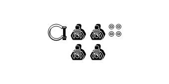 HJS Mounting Kit, silencer Article number: 82 23 4360 cheaply