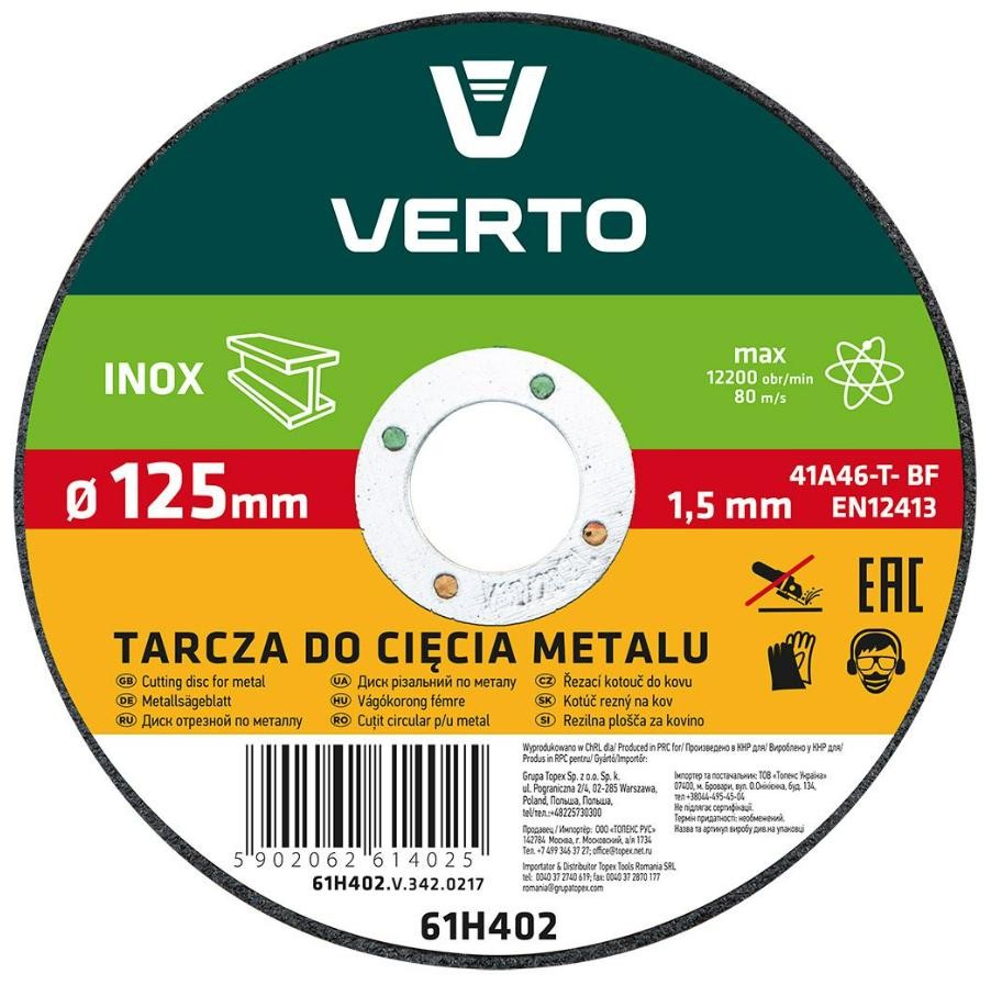 OEM Cutting Disc, angle grinder 61H402 from VERTO