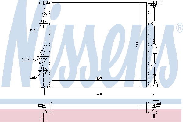 NISSENS Engine radiator Article number: 63937A cheaply