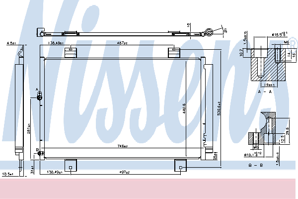 NISSENS Air conditioning condenser Article number: 94101 cheaply