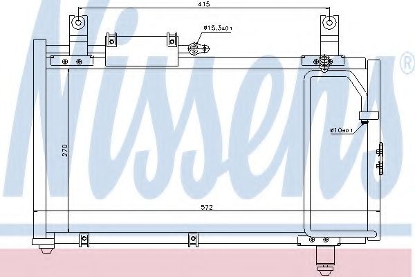 NISSENS Air conditioning condenser Article number: 94796 cheaply