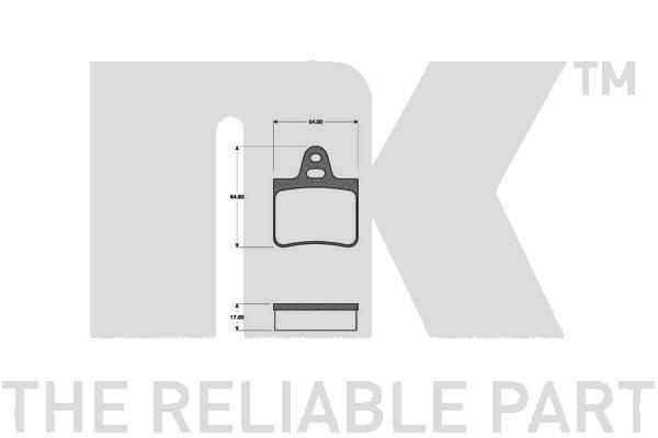 NK Brake pad set Article number: 221909 cheaply