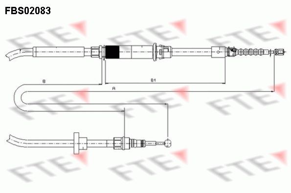FTE Hand brake cable Article number: 9250083 cheaply