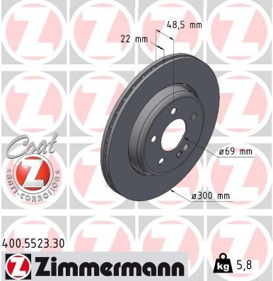 ZIMMERMANN Brake disc Article number: 400.5523.30 cheaply