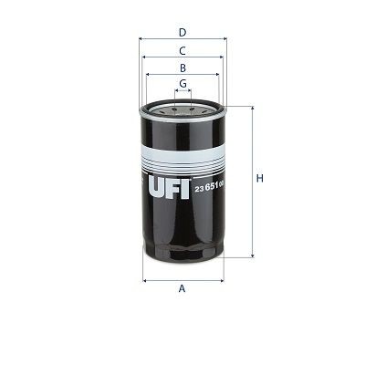 UFI Oil filter Article number: 23.651.00 cheaply