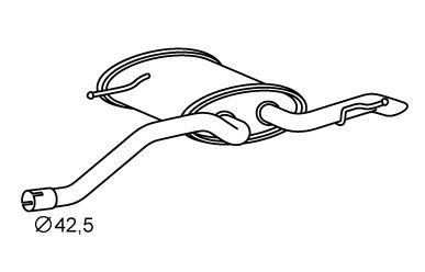 VEGAZ Rear silencer Article number: PGS-514 cheaply