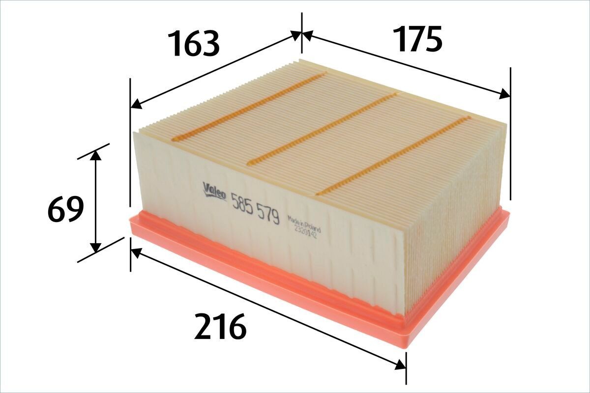VALEO Air filter Article number: 585579 cheaply