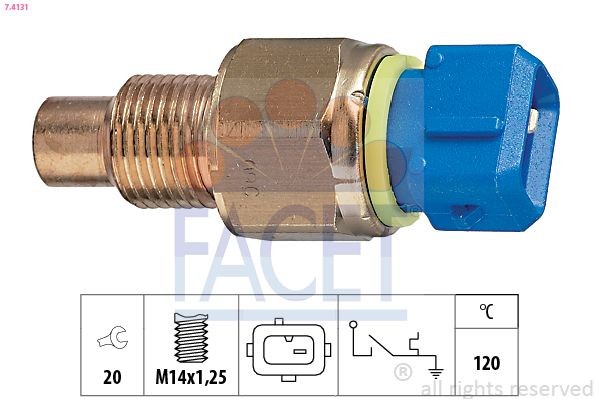 FACET 7.4131 Temperature Switch, coolant warning lamp LANTRA 1.9 D 68 PS Diesel 2000
