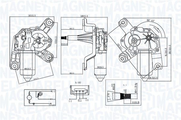 MAGNETI MARELLI Wiper motor Article number: 064070900010 cheaply