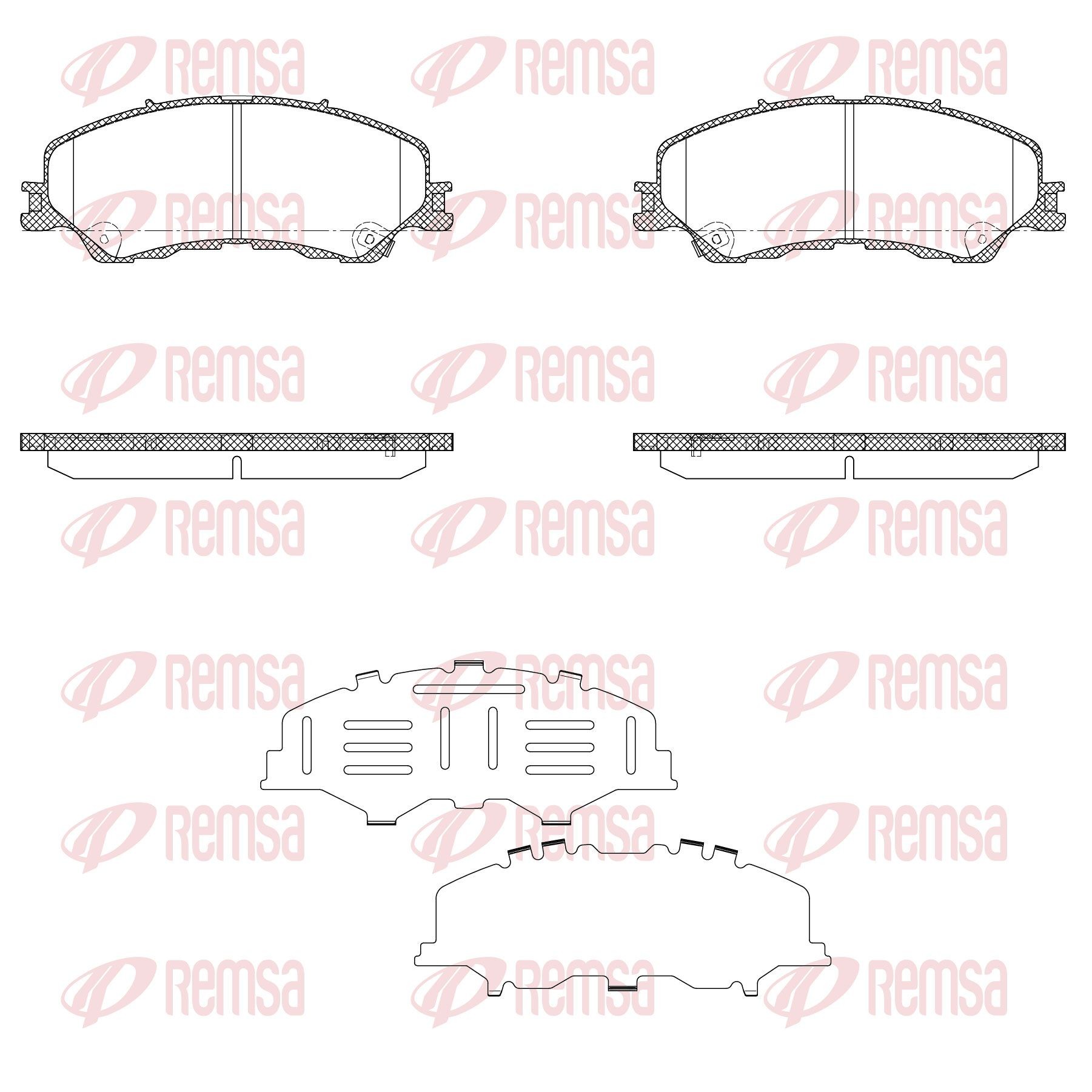 REMSA Brake pad set Article number: X2016.04 cheaply