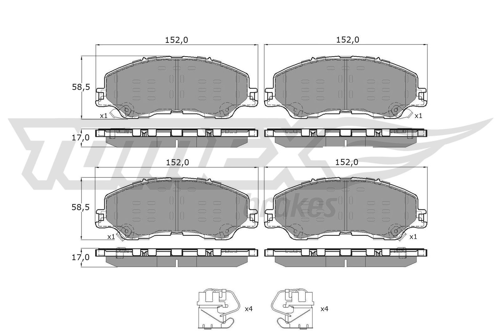 TOMEX brakes Brake pad set Article number: TX 60-74 cheaply