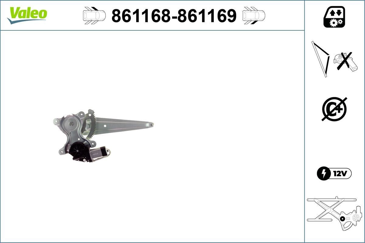 VALEO Window regulator Article number: 861168 cheaply