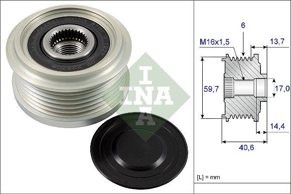 INA Alternator Freewheel Clutch Article number: 535 0228 10 cheaply