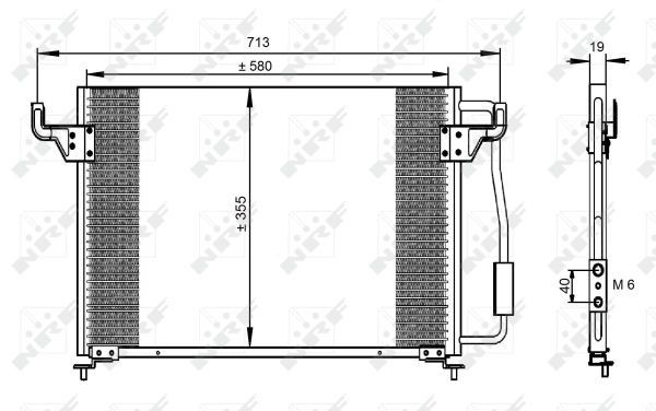NRF Air conditioning condenser Article number: 35261 cheaply