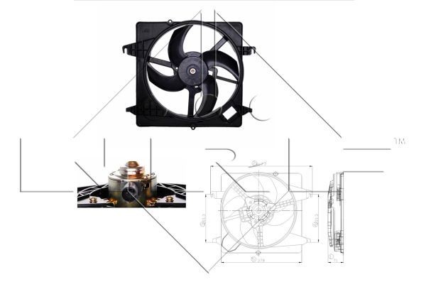 NRF Fan, radiator Article number: 47259 cheaply