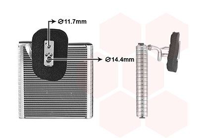 VAN WEZEL Air conditioning evaporator Article number: 4301V703 cheaply