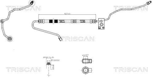 TRISCAN Hydraulic Hose, steering system Article number: 8516 29028 cheaply