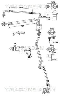 TRISCAN High- / Low Pressure Line, air conditioning Article number: 9010 28063 cheaply