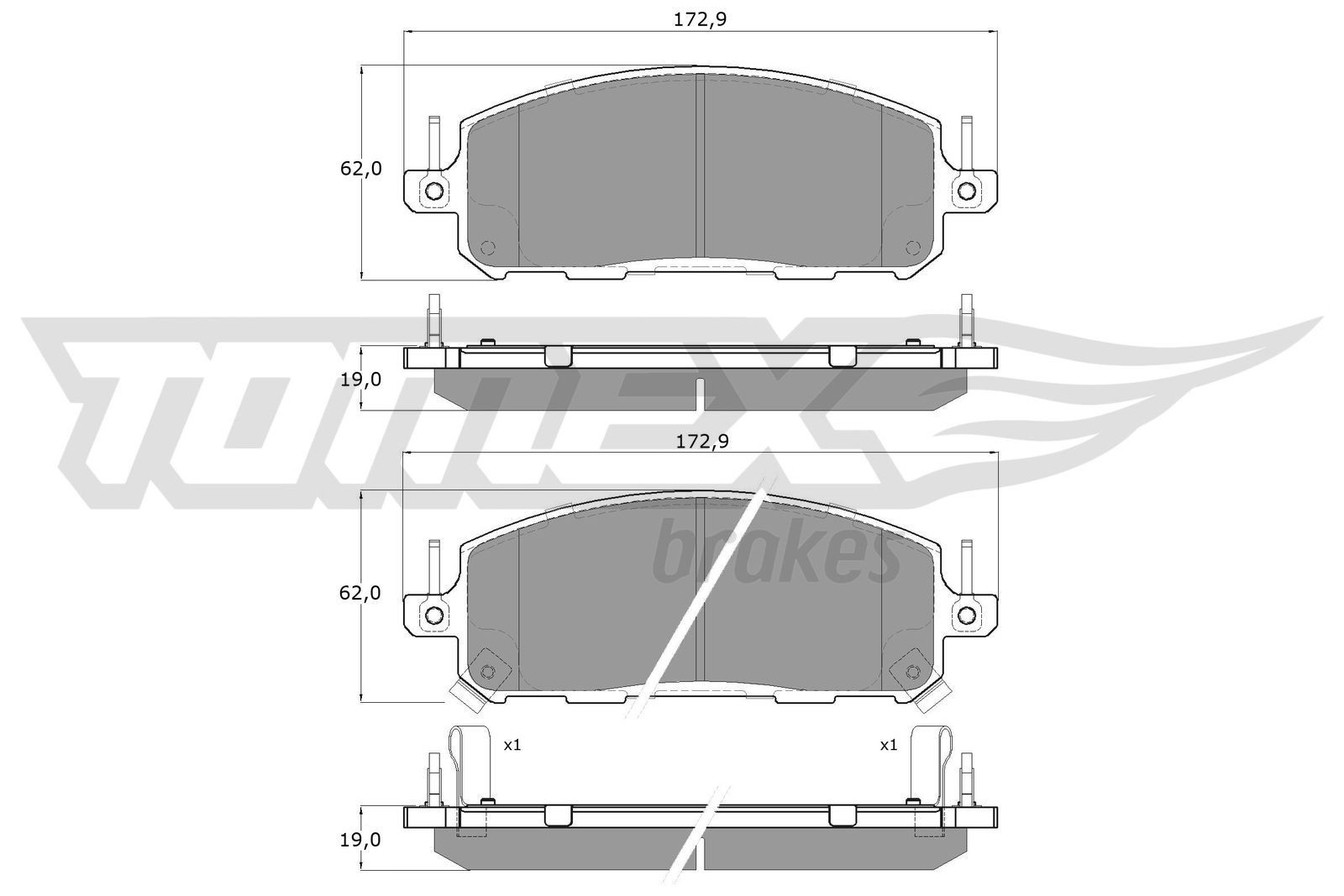 TOMEX brakes Brake pad set Article number: TX 61-04 cheaply