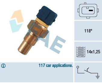 FAE 35290 Temperature Switch, coolant warning lamp LANTRA 1.9 D 68 PS Diesel 2000