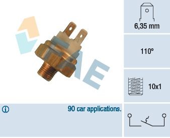 FAE 35480 Temperature Switch, coolant warning lamp A6 S6 4.2 quattro 290 PS Petrol 1997