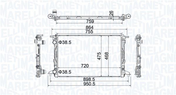 MAGNETI MARELLI Water pump Article number: 352316171585 cheaply