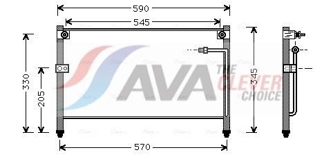 AVA COOLING SYSTEMS Air conditioning condenser Article number: MZ5112 cheaply