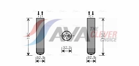 AVA COOLING SYSTEMS Tørfilter aircondition Varenummer: OLD343 billige