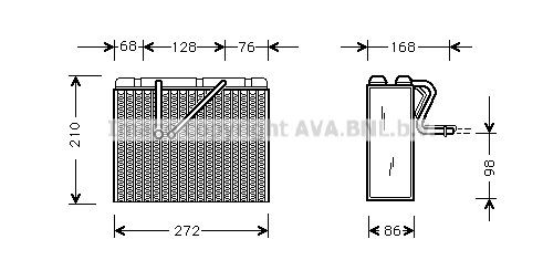 AVA COOLING SYSTEMS Air conditioning evaporator Article number: OLV301 cheaply