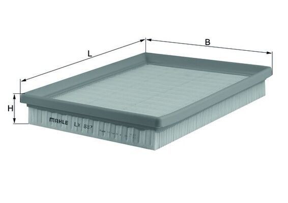 MAHLE ORIGINAL Air filter Article number: LX 887 cheaply