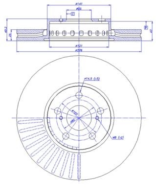 CAR Brake disc Article number: 142.505 cheaply