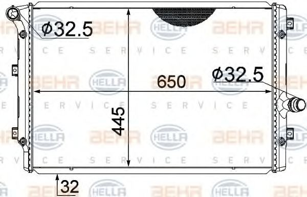 HELLA Engine radiator Article number: 8MK 376 774-044 cheaply
