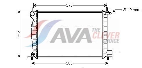 AVA COOLING SYSTEMS Engine radiator Article number: DW2131 cheaply