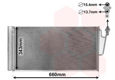 VAN WEZEL Air conditioning condenser Article number: 06005363 cheaply