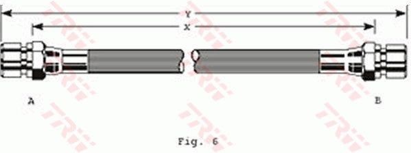 TRW Brake hose Article number: PHA279 cheaply